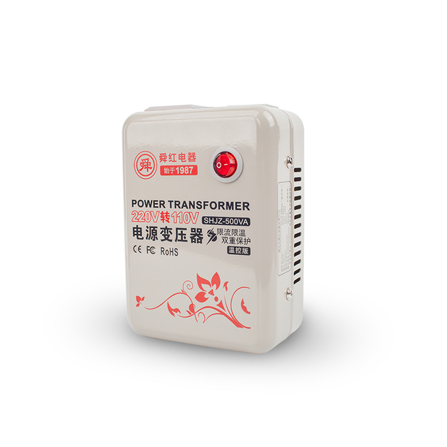 Konvertuesi i Voltazhit Shunhong 500W 220V deri 110V dhe mbështet përdorimin normal të pajisjeve amerikane në Evropë dhe zona të tjera të vlerësuara në 220V.