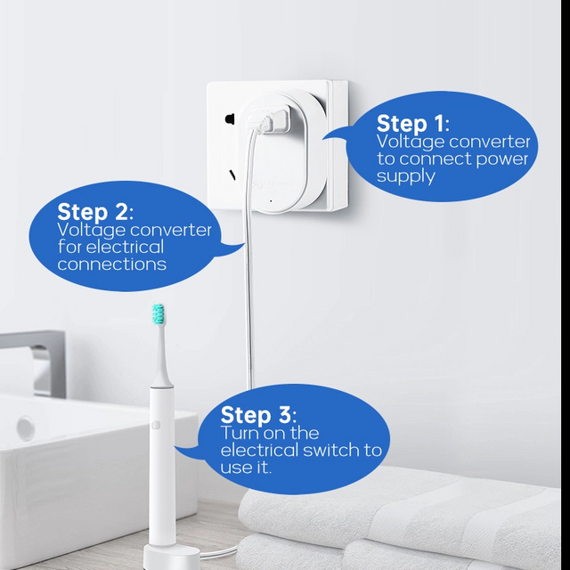 60W Step Up Converter verbind 110V na 220V naatloos om die reeks elektriese toestelle te verbreed